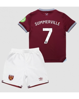 Billige Fotballdrakt West Ham United Crysencio Summerville #7 Replika Hjemmedraktsett Barn 2025-26 Kortermet (med bukser)